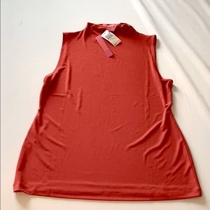 NWT Catherine Malandrino Orange Sleeveless Top